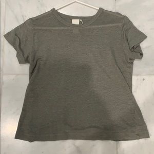 H&M linen top! Green and size Large!